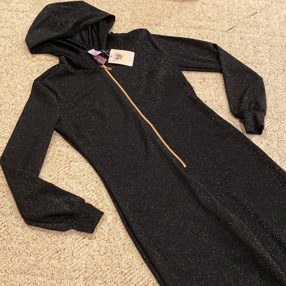 NWTO Savage X Fenty Glitter Shine Hooded Jumpsuit took off tags to try on - Picture 1 of 5